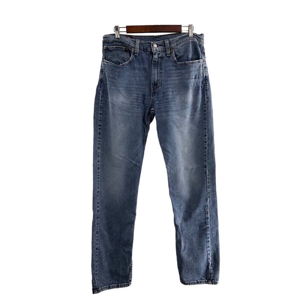 Levis Mens 502 Regular Taper Jeans Blue Denim Classic Vintage‎ Relaxed 32x31